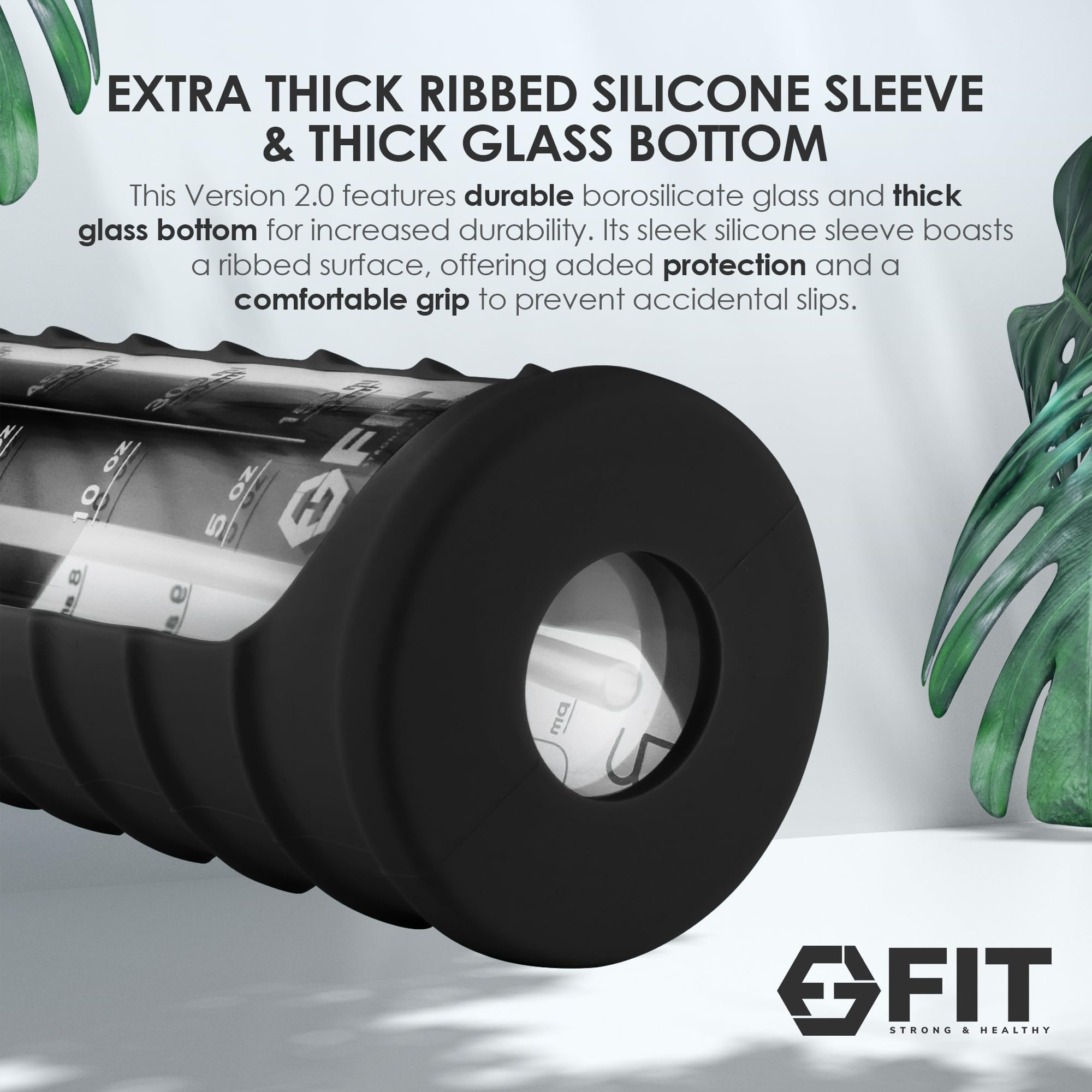 32 Oz Glass Water Bottle With Straw Lid, Time Marker, Sleeve & Extra Lid - Motivational, Wide Mouth, Large Bpa-Free 1 Liter Glas